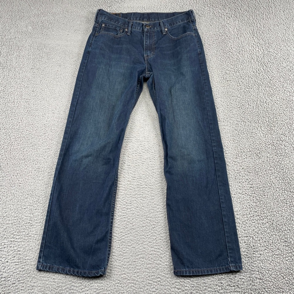 Levi's 569 Jeans Mens 32x32 Blue Loose Straight Leg Dark Wash Denim 100% Cotton